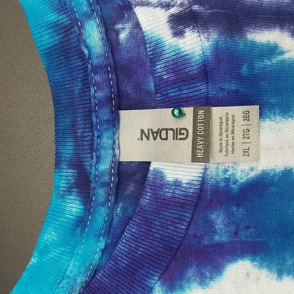 Hand Crafted Handmade Upcycled 2XL Short Sleeve 100% Cotton Tie Dye T-shirt - Picture 5 of 10